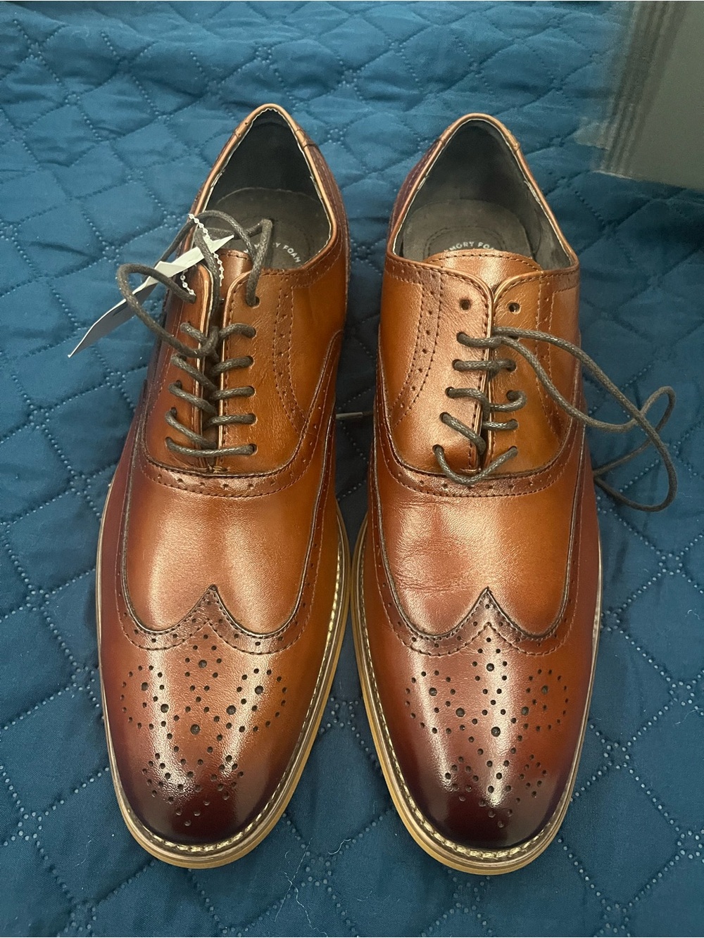 Stacy Adams Two-Tone Brown Leather Wingtip Oxfords